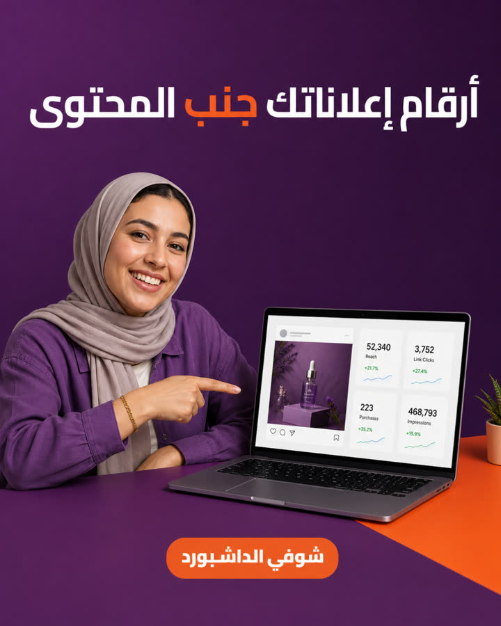 أرقام إعلاناتك جنب المحتوى
