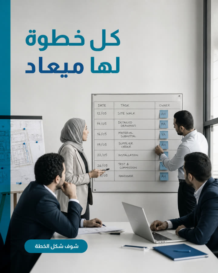 كل خطوة لها ميعاد